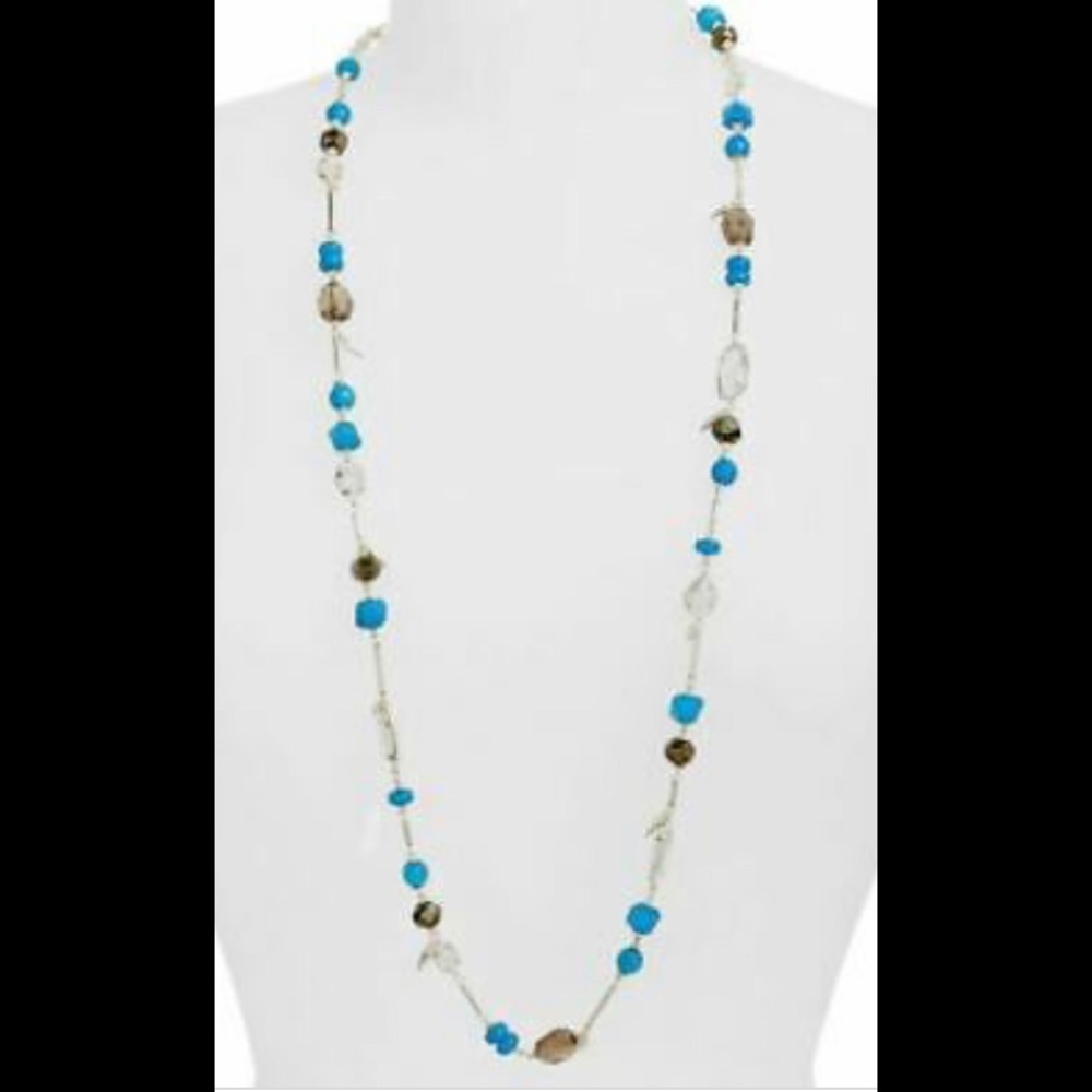 KENDRA SCOTT RUTH Gold Long Necklace Ivory Mix